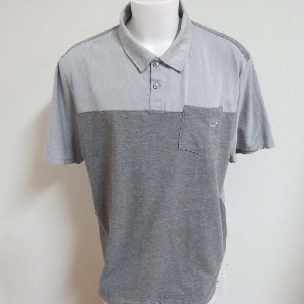 2XL Gray/Silver Oakley Mens Cotton/Poly #414T Golf Polo Shirt